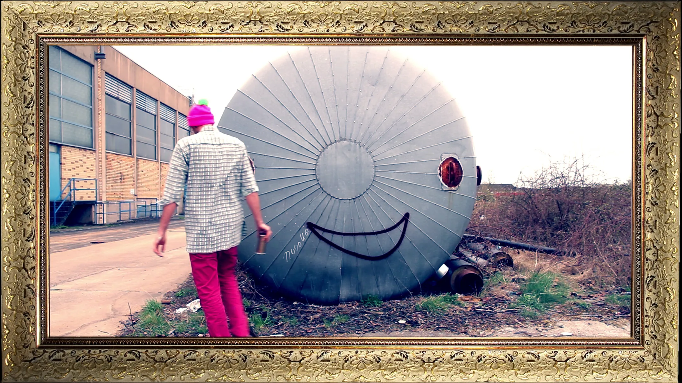 The graffiti gets a golden frame