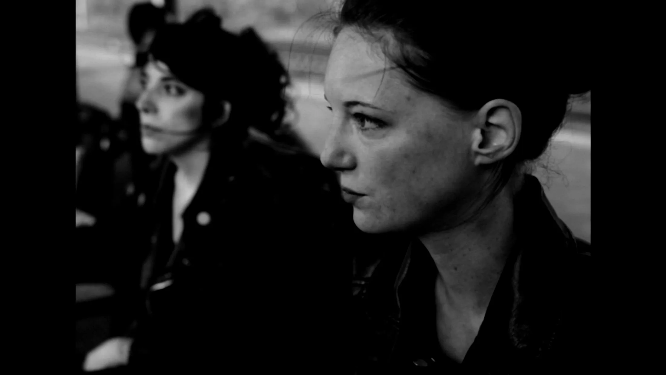 Scene on the railway station in the short film "Notes on the trilogy of the interspatiality of love""