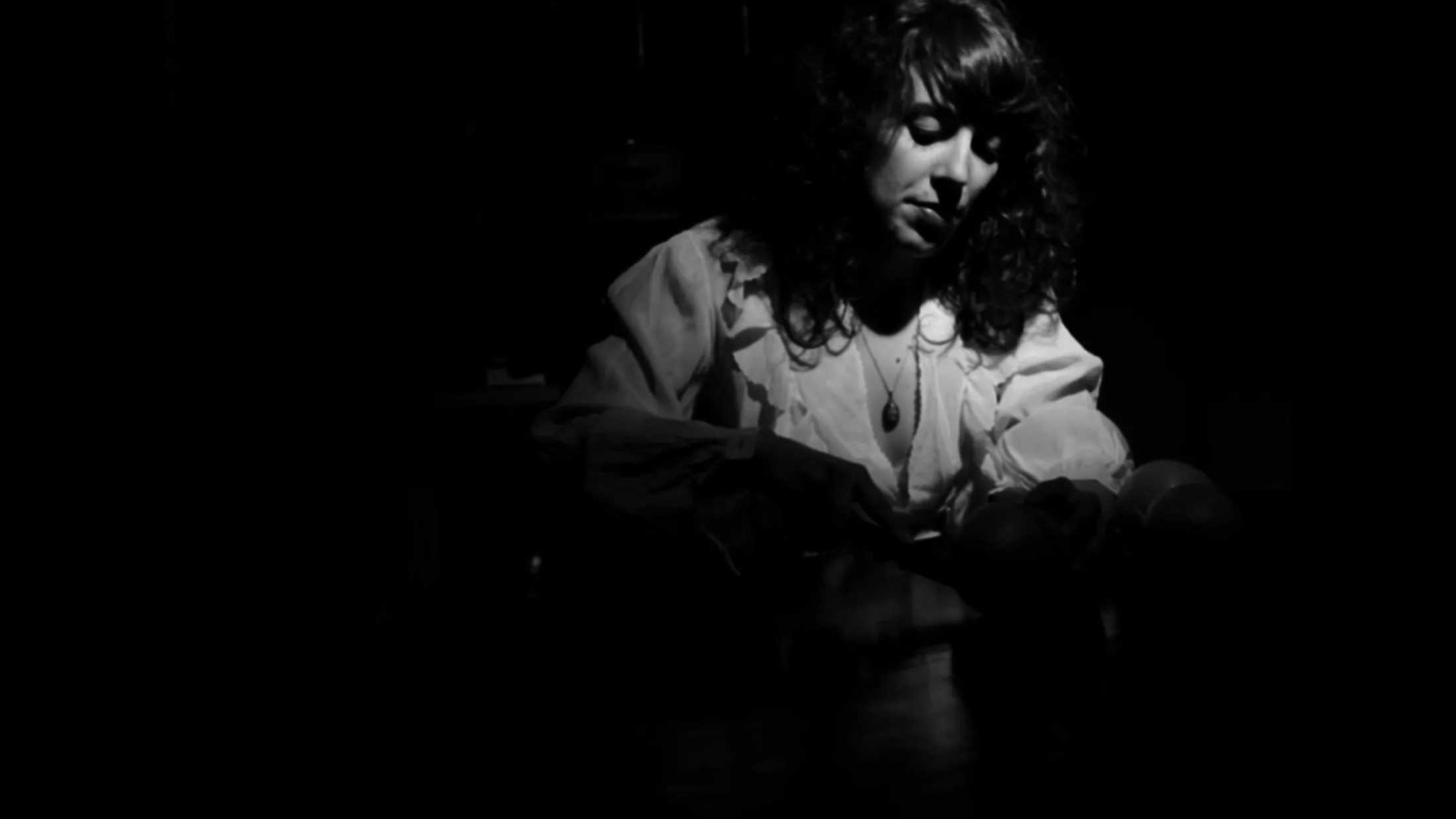 Portrait of Valeria Braun in the short film "Notes on the trilogy of the interspatiality of love"